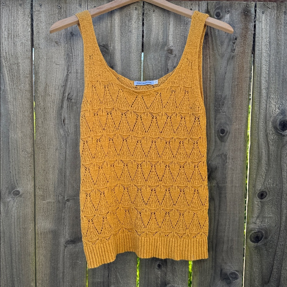 Mustard Knit Sleeveless Top
